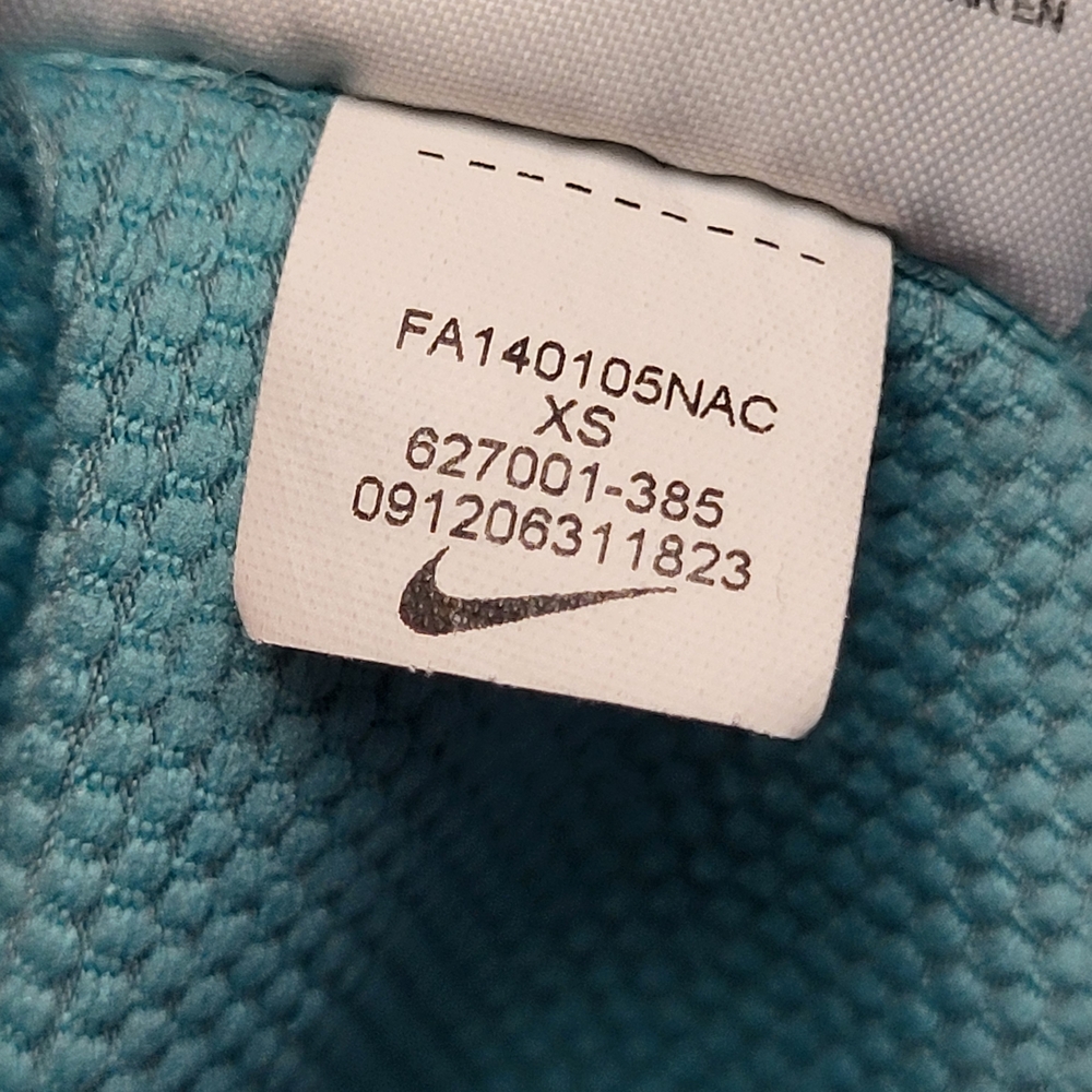 Nike Element Light Teal Cowl Neck Long Sleeve Reflective Running Shirt - Size XS - Picture 8 of 8
